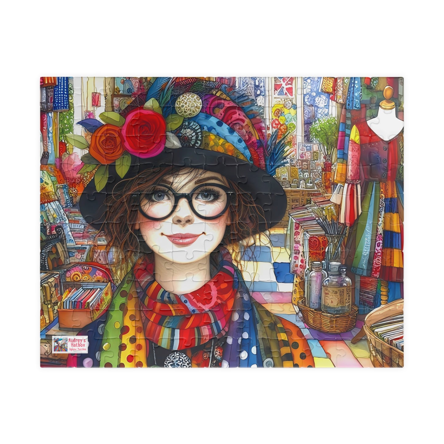 Quirky Treasures Jigsaw Puzzle (110, 252, 520, 1014-piece). Cute, fun. playful and quirky. Great gift idea. Family Game Activity. All Ages.