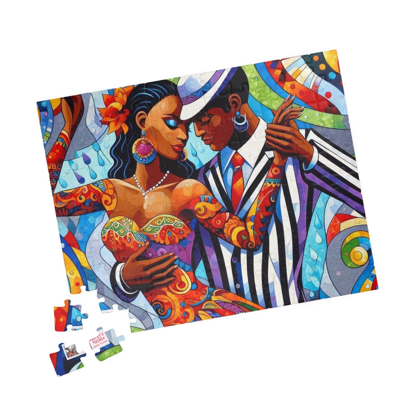 Sultry Tango Jigsaw Puzzle US: Intense Passionate Black Jazz Era Dancers (110-1014-piece)