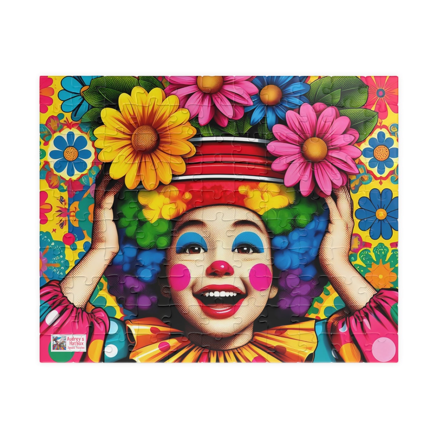Little Miss Flowerpot Jigsaw Puzzle US: Colorful Child Clown, (110-1014-pieces)