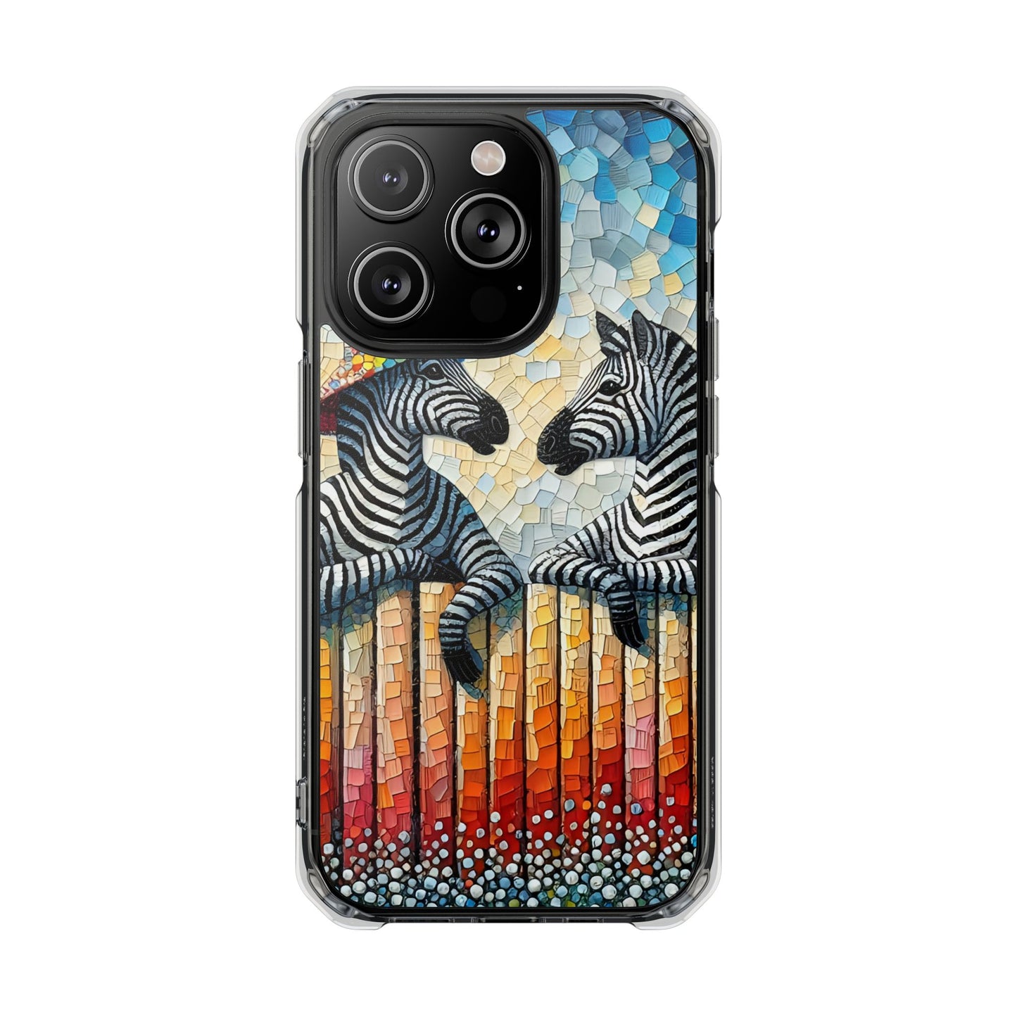Zebras at the Back Fence - Magnetic Clear Impact Cases